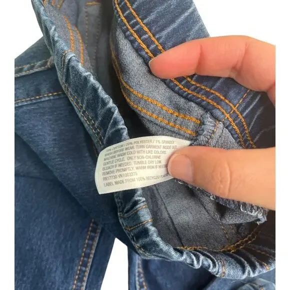Cherokee blue denim stretch pull on Jeggings size 4 - Picture 4 of 4